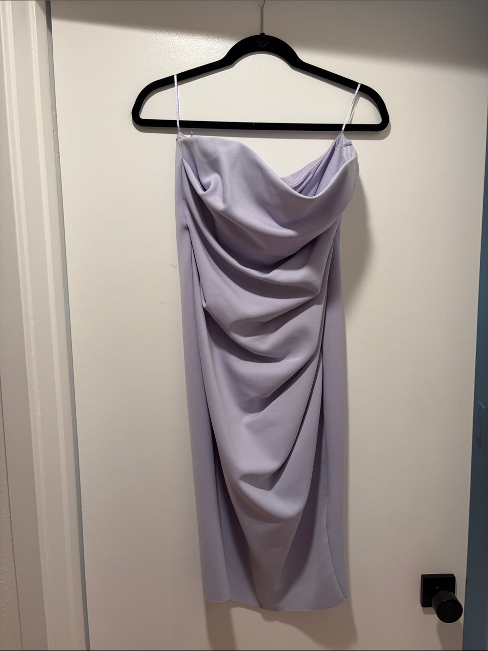 River Island Lavender Draped Cowl Midi Slip Dress